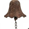 Floristik24 Campana decorativa campana in metallo antico decorazione in metallo effetto ruggine H53cm
