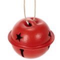 Floristik24 Ciondoli decorativi a forma di campana con motivo a stella, 3 cm, 9 pezzi
