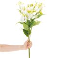 Fiore artificiale Gloriosa, bianco e giallo, elegante ramo fiorito decorativo, 80 cm, 3 pezzi | Floristik24.it