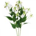 Floristik24 Giglio artificiale, decorazione floreale, pianta artificiale, fiore di seta bianco L82cm 3 pezzi
