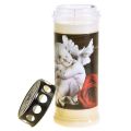 Floristik24 Candele gravi, luce a olio, candele da lutto, motivo Ø7,5 cm, H20,5 cm, 6 pezzi