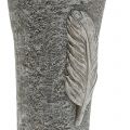 Floristik24 Vaso grave con piuma grigia 25,5 cm 2 pezzi