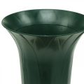 Floristik24 Vasi per tomba Decorazione per tomba in plastica Verde scuro H31cm 5 pezzi