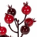 Ramo artificiale di melograno con steli ramificati, ideale come decorazione per vasi, 19 cm, 4 pezzi | Floristik24.it