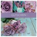 Floristik24 Buono regalo rosa lilla + busta 1pz