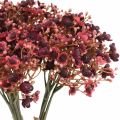 Floristik24 Gypsophila fiori artificiali rossi artificiali autunno 29,5 cm 18 pezzi