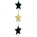 Floristik24 Ciondolo stella decorazione natalizia oro nero 5 stelle 78cm