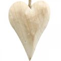 Cuore in legno, cuore decorativo da appendere, decorazione cuore H16cm 2pz
