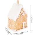 Casetta di pan di zenzero in ceramica, decorazione da appendere, decorazione invernale natalizia, 6 cm, 3 pezzi | Floristik24.it