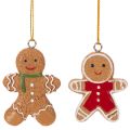 Floristik24 Ornamenti decorativi a forma di omino di pan di zenzero per alberi di Natale, 6 cm, 12 pezzi