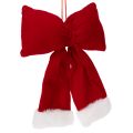 Floristik24 Fiocco decorativo in flanella con bordo in peluche per appenderlo, 25 cm