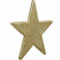 Floristik24 Ciondolo stella decorazione natalizia glitter dorato 30cm 2pz