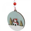 Floristik24 Ciondolo natalizio rotondo decorazione in legno da appendere Ø8,5 cm 6 pezzi