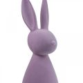 Floristik24 Coniglietto decorativo coniglietto pasquale decorativo floccato lilla viola H47cm