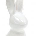 Floristik24 Coniglietto decorativo bianco madreperla 15,5 cm 2 pezzi