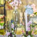 Floristik24 Tappo fiore coniglietto ruggine tappo decorativo metallo Pasqua 11cm 4pz