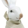 Floristik24 Seggiolino per il bordo del coniglio con decorazione pasquale 26 cm Figura di coniglietto pasquale 2 pezzi