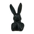Floristik24 Busto di coniglio pensante coniglio nero 7×6×15 cm
