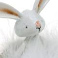 Floristik24 Coniglietto pasquale nel nido, decorazione primaverile, decorazione coniglietto, decorazione pasquale, coniglietto bianco 4 pezzi