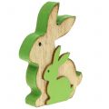 Floristik24 Coniglio decorativo in legno con bambino 9cm colori assortiti 6pz