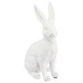 Floristik24 Coniglio seduto decorativo coniglio decorazione pietra artificiale bianco H27cm
