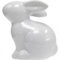 Floristik24 Coniglietto pasquale bianco in ceramica lepre decorativa seduta H8,5 cm 4 pezzi