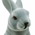 Floristik24 Coniglietto pasquale seduto in posizione verticale, figura decorativa coniglio floccato, decorazione pasquale 3 pezzi