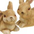 Floristik24 Coniglietto pasquale sdraiato coniglio in ceramica marrone coppia figura decorativa 15,5 cm 2 pezzi