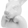Floristik24 Deco coniglio in ceramica bianca, busto di coniglio Decorazione pasquale H17cm 3pz