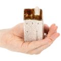 Set di casette decorative in miniatura in ceramica, decorazione da tavolo, 9 cm, 3 pezzi | Floristik24.it