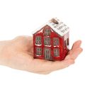 Portacandele in ceramica, casetta decorativa con neve per decorazione da tavola, 7 cm, 2 pezzi | Floristik24.it
