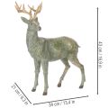 Statuetta di cervo, decorativa, in piedi, dettagliata, 43 cm | Floristik24.it