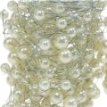 Floristik24 Decorazione di nozze, filo di perle decorativo, ghirlanda con perle, filo decorativo 2,5 m 2 pezzi