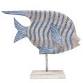 Floristik24 Deco pesce in legno grande, pesce decorativo a strisce in piedi H30cm
