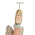 Floristik24 Figura in legno angelo rosa 26 cm