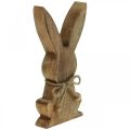 Floristik24 Coniglietto pasquale in legno, decorazione primaverile, legno di mango colore naturale H30cm