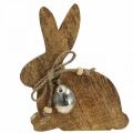 Coniglio in legno decorazione tavolo decorazione Pasqua legno di mango 13×4×15cm
