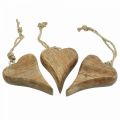 Floristik24 Ciondolo cuore in legno cuore decorazione in legno da appendere 10cm 3pz