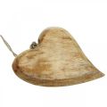 Floristik24 Cuore in legno, cuore sospeso, cuore in legno di mango 16×20cm