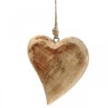 Floristik24 Cuore in legno, ciondolo cuore in legno di mango 9×9cm 4 pezzi
