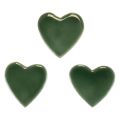 Floristik24 Cuori in legno cuori decorativi legno verde lucido 4,5 cm 8 pezzi