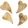 Floristik24 Distanziatore di cuori in legno cuore cuori di betulla naturale 6×4cm 16pz
