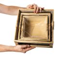 Scatola in legno con lavagna e inserto, set da 3 misure, 30 cm | Floristik24.it