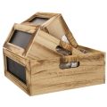 Scatola in legno con lavagna e
