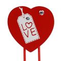 Floristik24 Clip in legno cuore &quot;Love&quot; cuore decorativo regalo di San Valentino 2pz