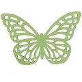 Floristik24 Farfalla in legno verde / bianca 5 cm 36 pezzi