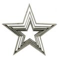 Floristik24 Set di 4 stelle in legno grigio 29 cm - 61 cm