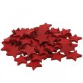Floristik24 Stelle in legno codette rosse Stelle di Natale 3cm 72pz