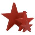 Floristik24 Decorazione stelle in legno decorazione sparsa Natale rosso 3/5/7 cm 29 pezzi