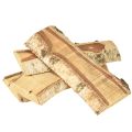 Floristik24 Vassoio in legno con corteccia di betulla, decorazione 25×10×2cm 4 pezzi